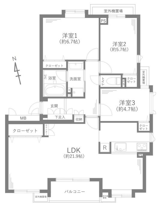 ステイツ花小金井ヴェルパセオ 間取図・土地図
