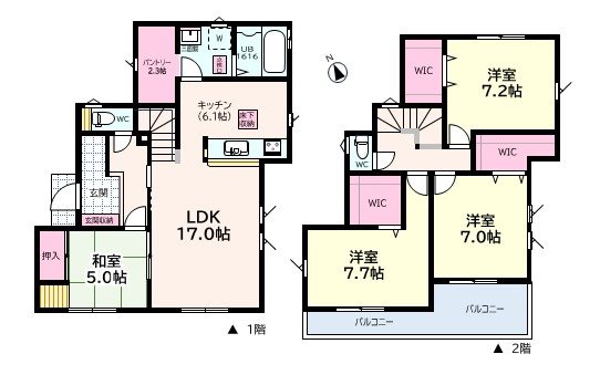 戸建　白井市根 間取図・土地図
