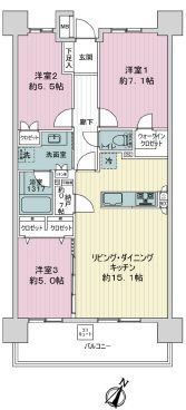 レーベン多摩センターＢｅａｕｔ 間取図・土地図