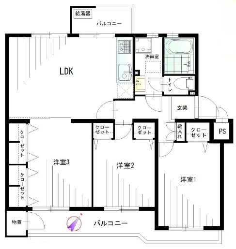 町田ハイツ 間取図・土地図