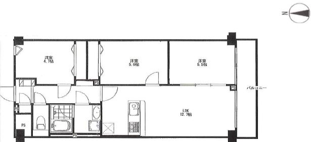 西葛西ハイム 間取図・土地図