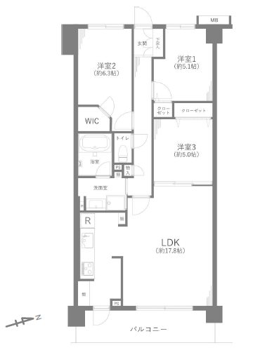 藤和シティホームズ柏 間取図・土地図