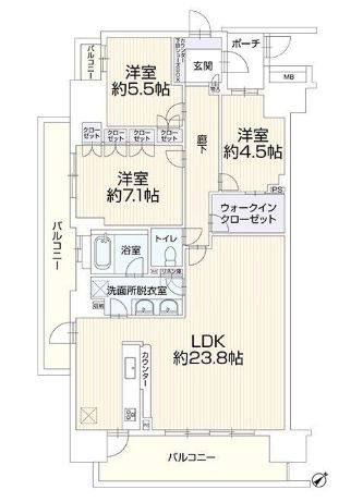 ザ・ガーデン　プレミアム相模原北公園　１３０１ 間取図・土地図