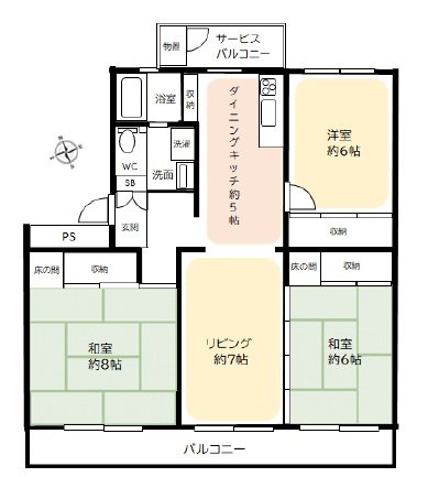鎌ケ谷グリーンハイツ  間取図・土地図