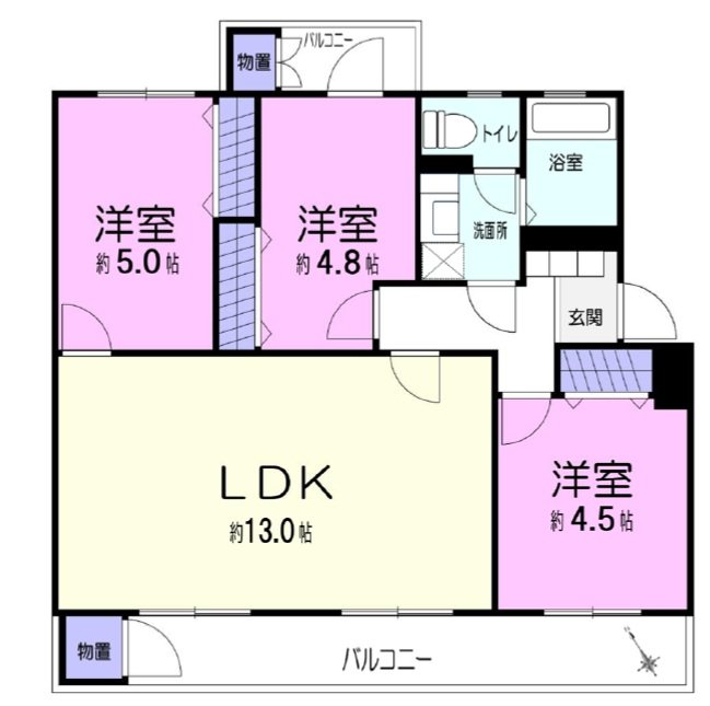 谷津遊園ハイツ     間取図・土地図
