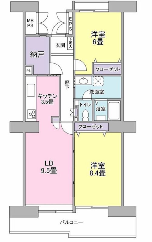 光が丘パークタウン春の風公園街（14階建） 間取図・土地図