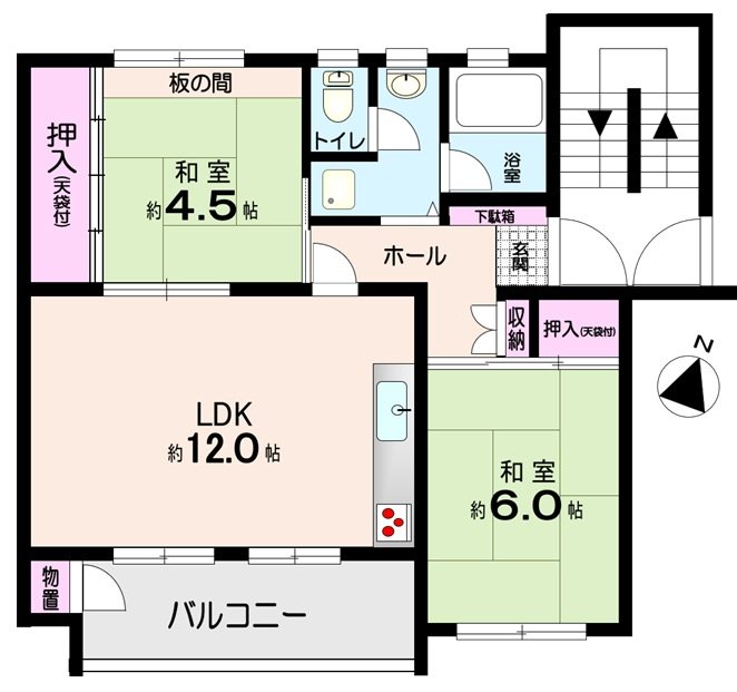 たまプラーザ団地4街区7号棟 間取図・土地図