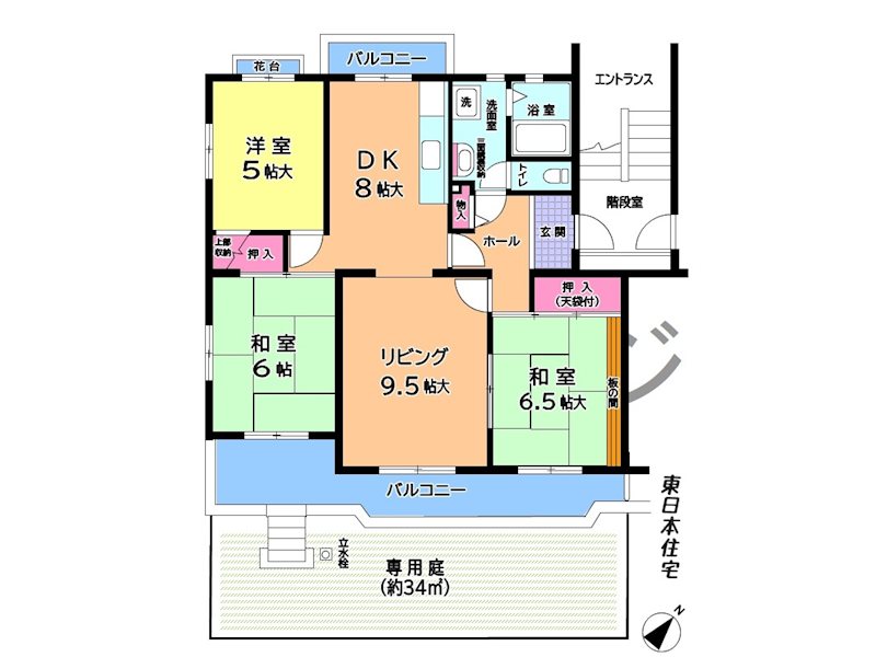 内野東団地 間取図・土地図