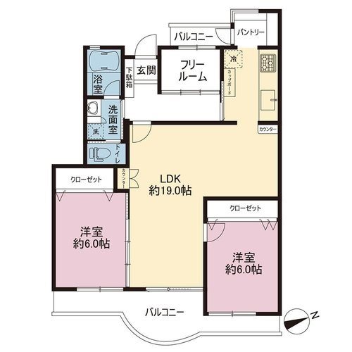 磯子台パークハイツ１号棟 間取図・土地図