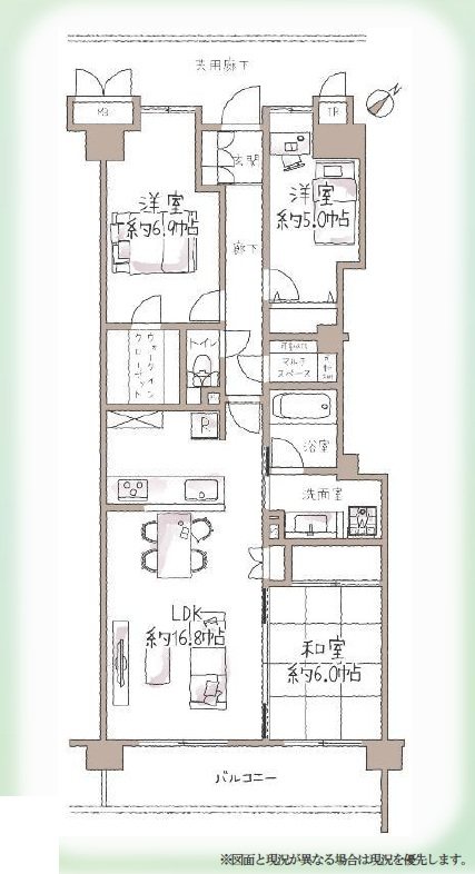 アルファグランデ行徳 間取図・土地図