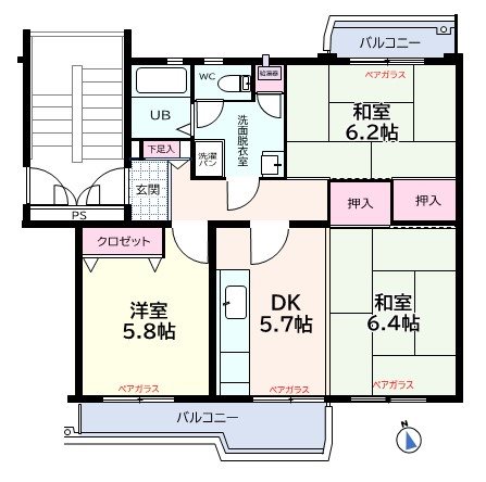 堀込第4住宅 間取図・土地図