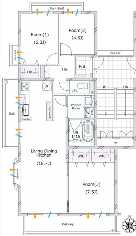 光が丘パークタウンいちょう通り八番街 間取図・土地図
