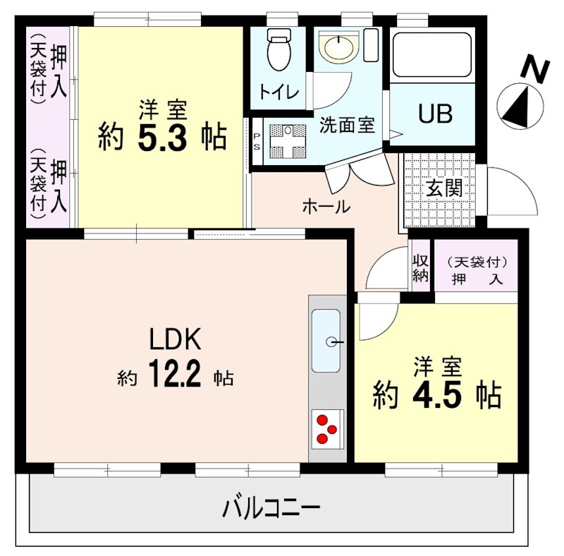 すすき野第2団地8街区1号棟  間取図・土地図