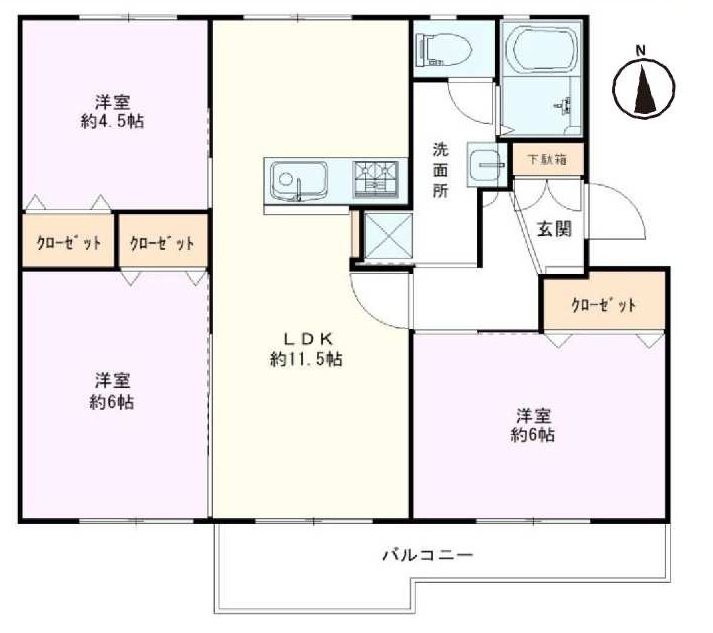 鶴川2丁目団地 間取図・土地図