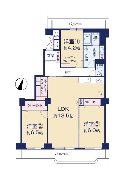 幕張ファミールハイツ 間取図・土地図