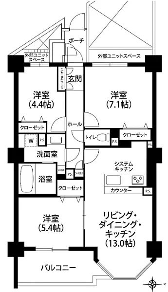 日神パレステージ光陽台 間取図・土地図