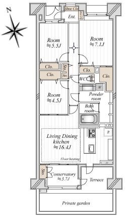 幕張ガーデンフォート 間取図・土地図