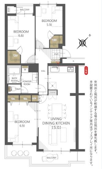 金沢シーサイドタウンなぎさ団地１２号棟 間取図・土地図