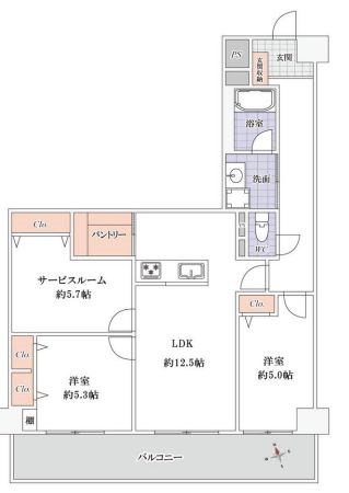 イトーピア草加マンション 間取図・土地図