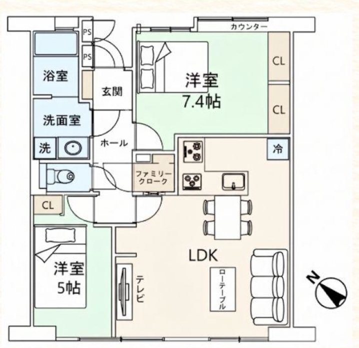美浜東エステート第７号棟 間取図・土地図