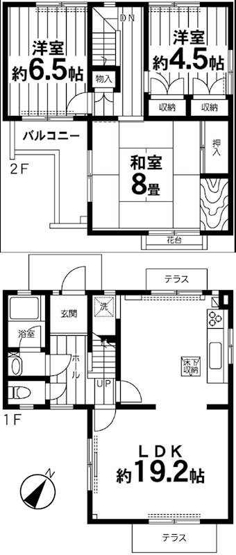 タウンハウス永山   間取図・土地図