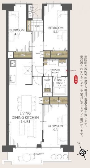 越谷ファミリータウンB棟 間取図・土地図
