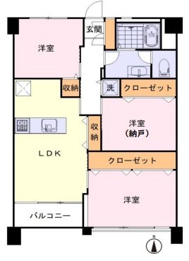 愛宕団地2-3-1号棟 間取図・土地図
