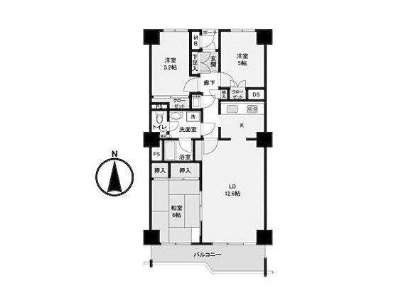 パークサイド平塚3号棟 間取図・土地図