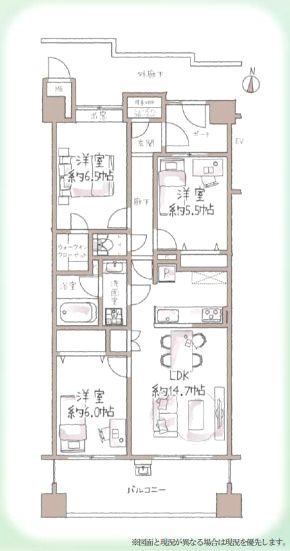 シーズガーデン八王子 間取図・土地図