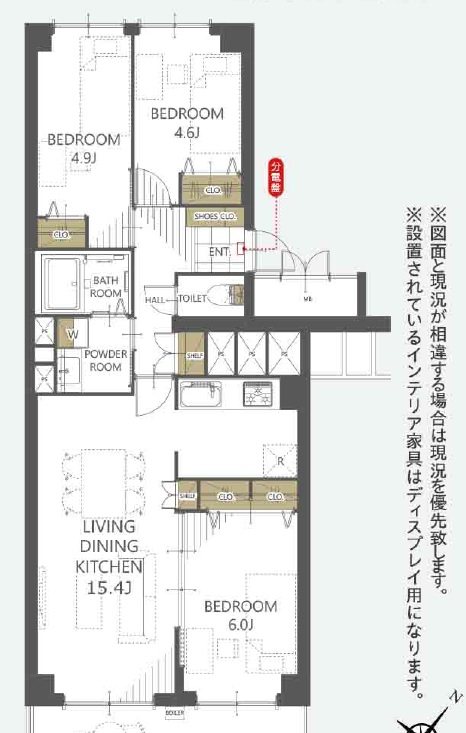 サニーハウス南行徳Ｂ棟 間取図・土地図