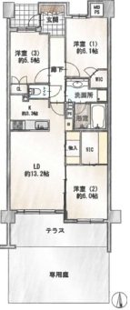 レクセル多摩センターマークレジデンス 間取図・土地図