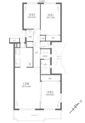 メゾン横浜能見台 間取図・土地図