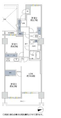 コスモ東戸塚グランパルクＡ棟 間取図・土地図