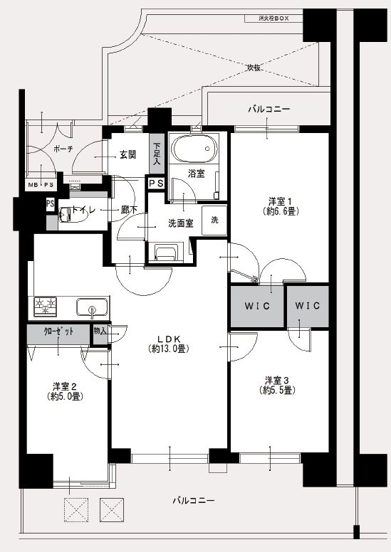 千葉県市川市南八幡５丁目 間取図・土地図