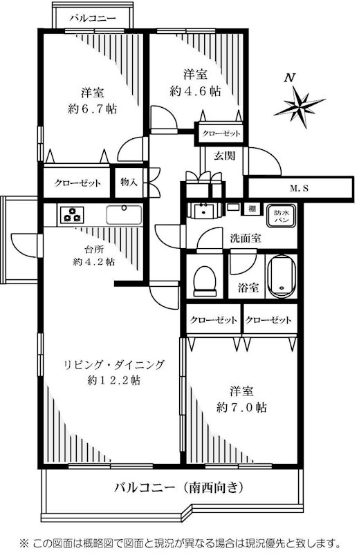 にれの木台第一住宅31棟 間取図・土地図