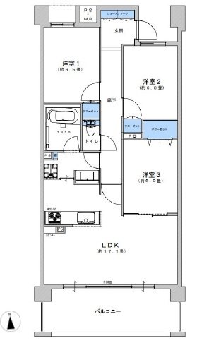 レクセル多摩センターマークレジデンス 間取図・土地図