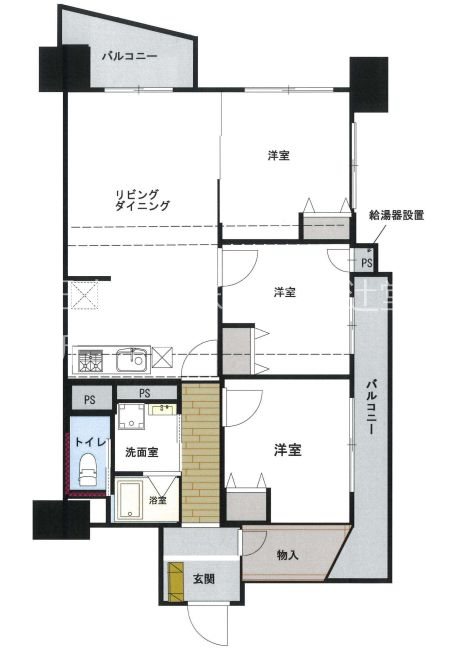 県ドリームハイツ 間取図・土地図