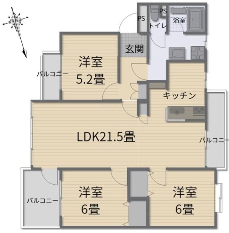 神奈川県横浜市青葉区あざみ野３丁目 間取図・土地図