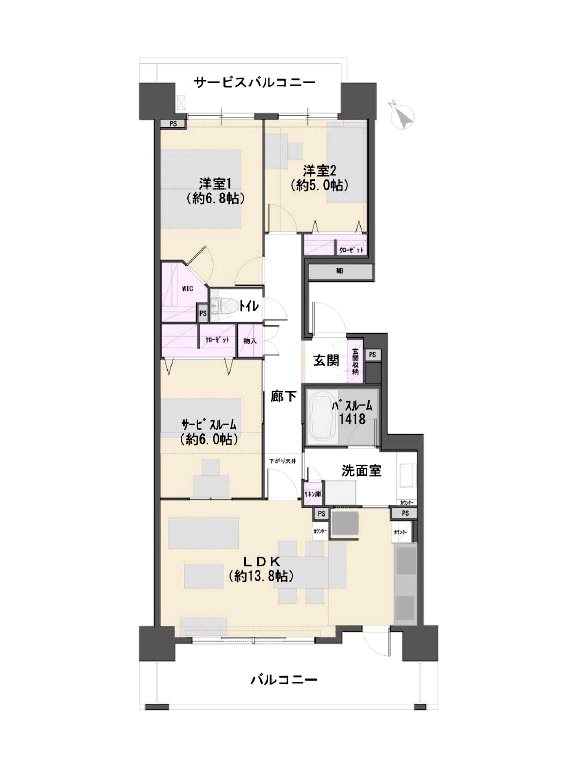 ベイマークスクエア　ガーデンコート 間取図・土地図