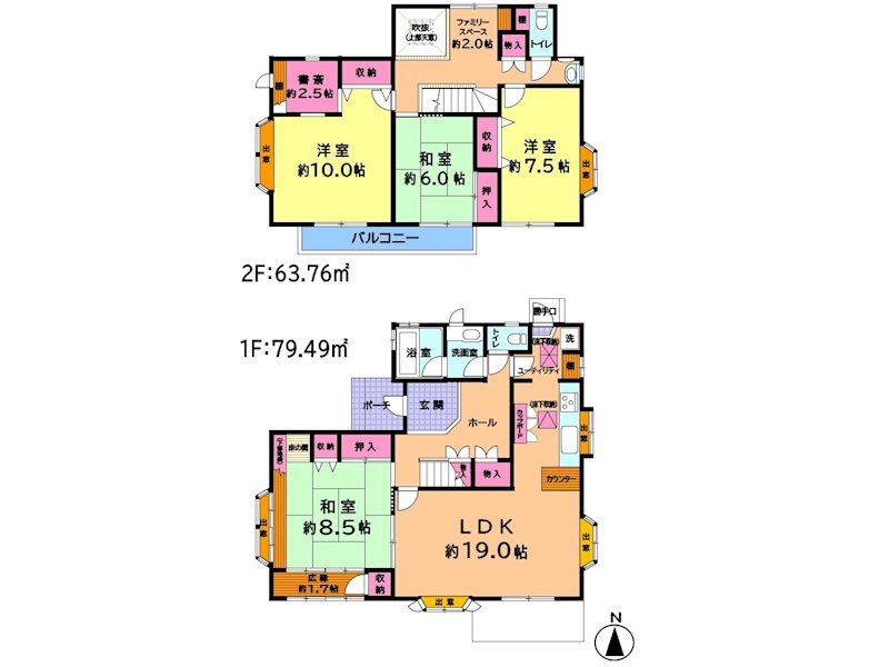 高花6丁目 間取図・土地図