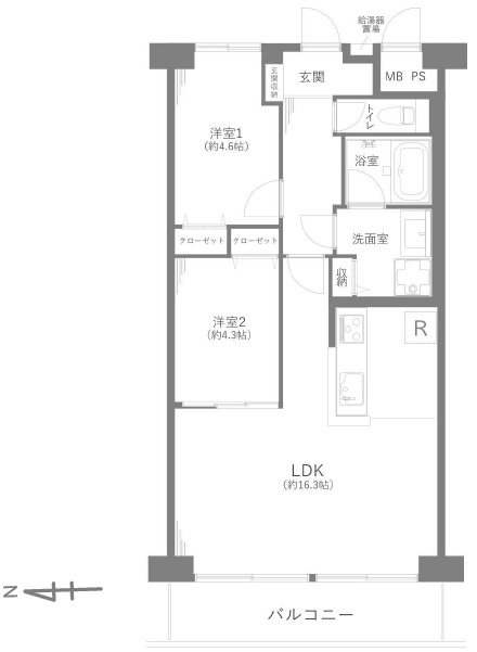 ハイラーク大島 間取図・土地図