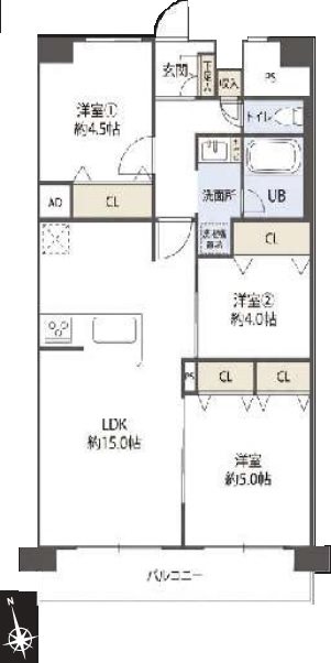 セントラルグリーンハイツ 間取図・土地図