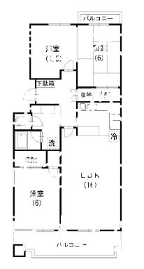 厚木毛利台ハイツ８号棟 間取図・土地図