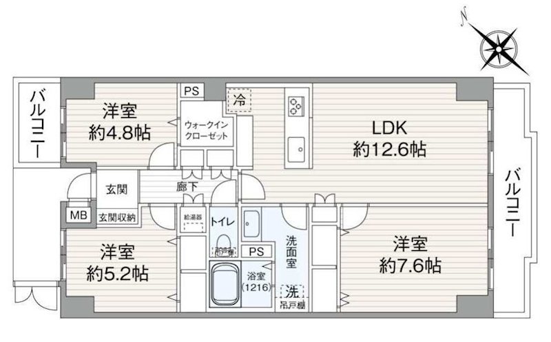 サニーハウス読売ランド 間取図・土地図