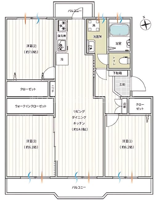 羽根沢第二住宅 間取図・土地図
