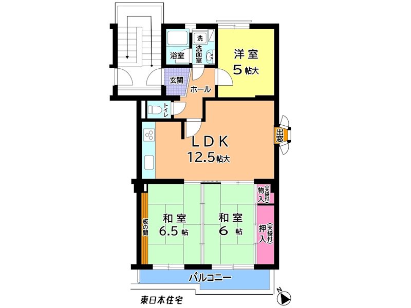 内野東団地 間取図・土地図