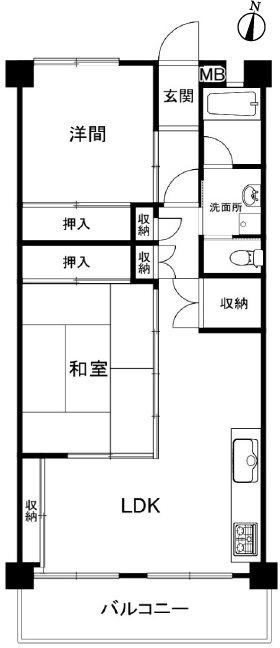 亀戸２丁目団地９号棟 間取図・土地図