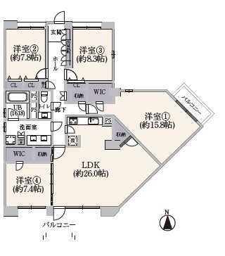 サバービア21多摩 間取図・土地図