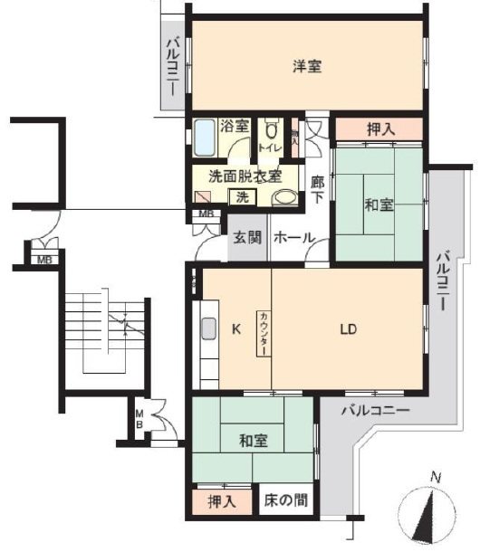 エステート上水本町 間取図・土地図