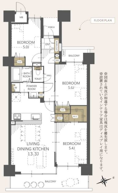 インペリアル東久留米Ｄ棟 間取図・土地図